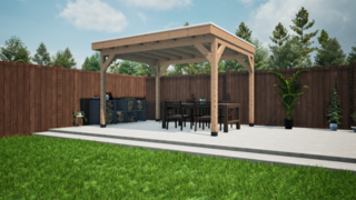 Douglas overkapping, 302 x 392 cm Verando, Pure